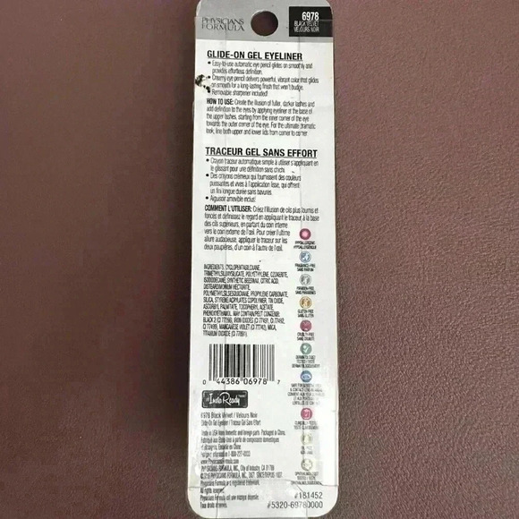 Physicians Formula Glide-on Gel Eyeliner, # 6978 Black Velvet Matte Sealed NEW - Picture 3 of 3